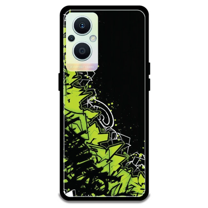 Green Graffiti - Armor Case For Oppo Models Oppo F21 Pro 5G