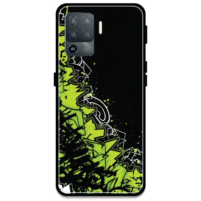 Green Graffiti - Armor Case For Oppo Models Oppo F19 Pro