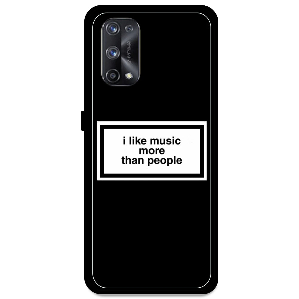 'I Like Music More Than People' - Armor Case For Realme Models Realme X7 Pro