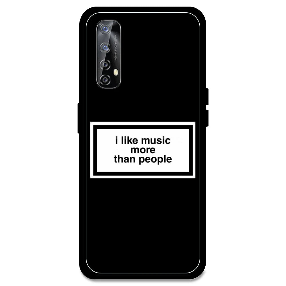 'I Like Music More Than People' - Armor Case For Realme Models Realme Narzo 20 Pro