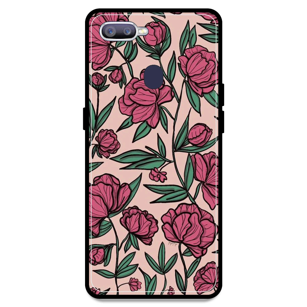 Pink Roses - Armor Case For Oppo Models Oppo F9