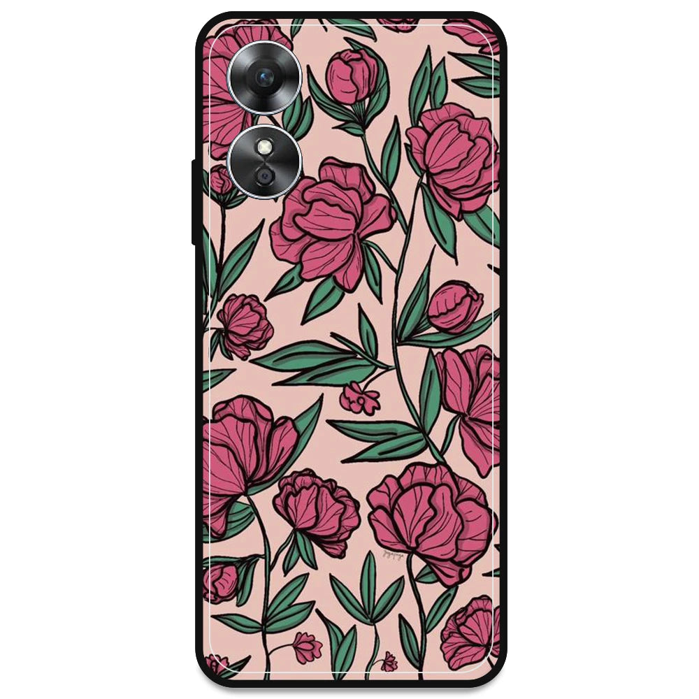 Pink Roses - Armor Case For Oppo Models Oppo A17