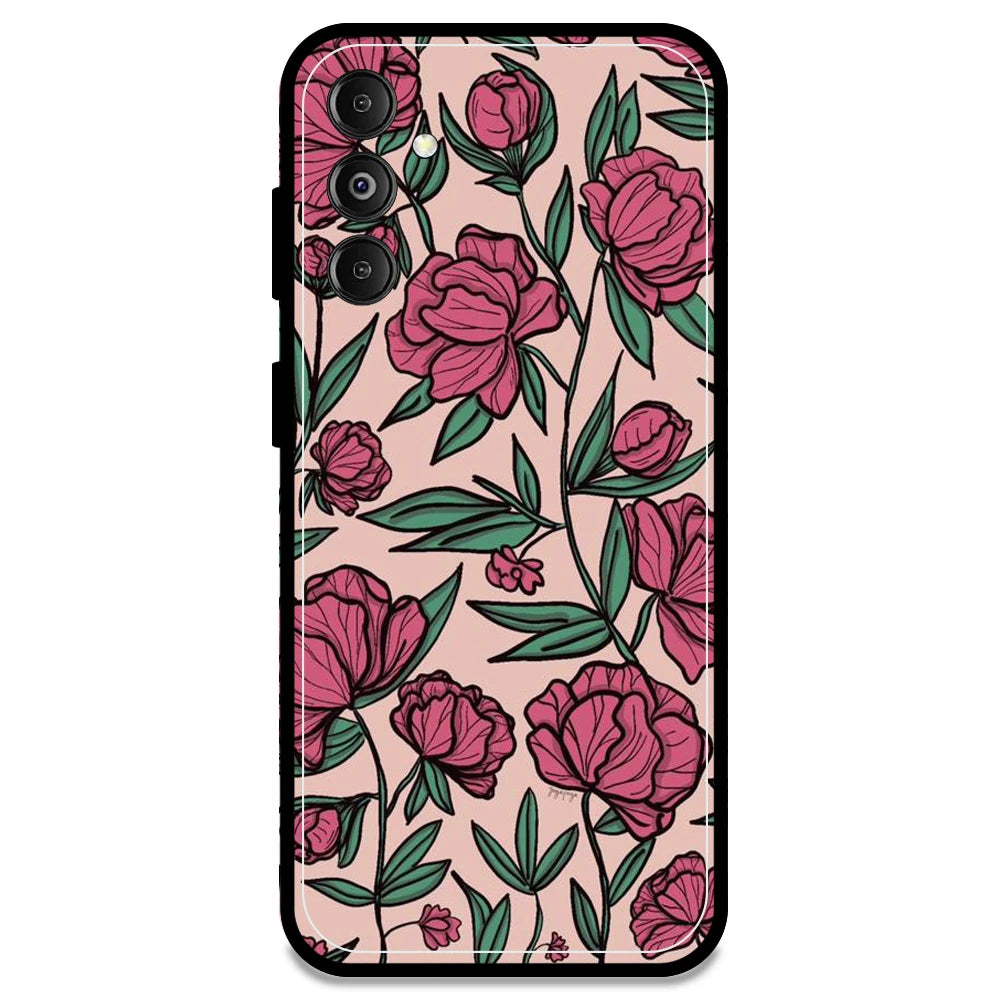 Pink Roses - Armor Case For Samsung Models Samsung M14 5G