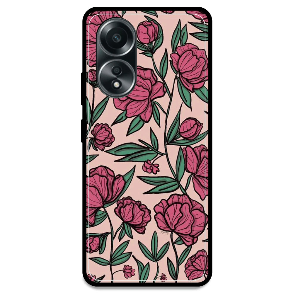 Pink Roses - Armor Case For Oppo Models Oppo A58