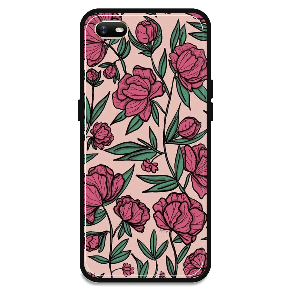 Pink Roses - Armor Case For Oppo Models Oppo A1K