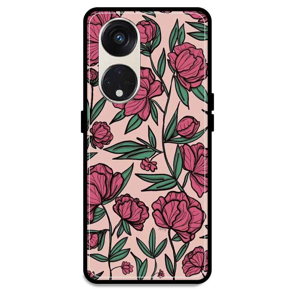 Pink Roses - Armor Case For Oppo Models Oppo Reno 8T 5G