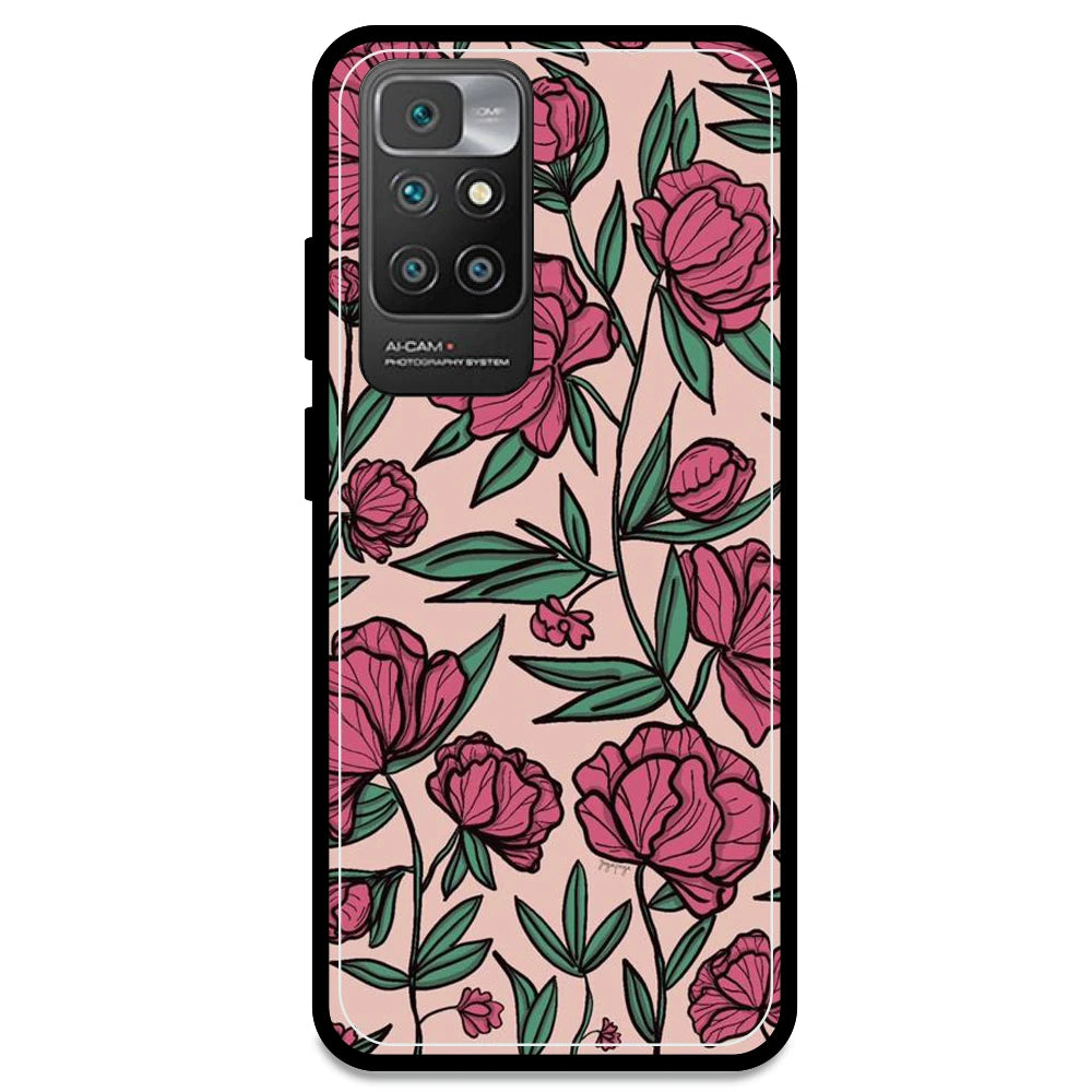 Pink Roses - Armor Case For Redmi Models Redmi Note 10 Prime