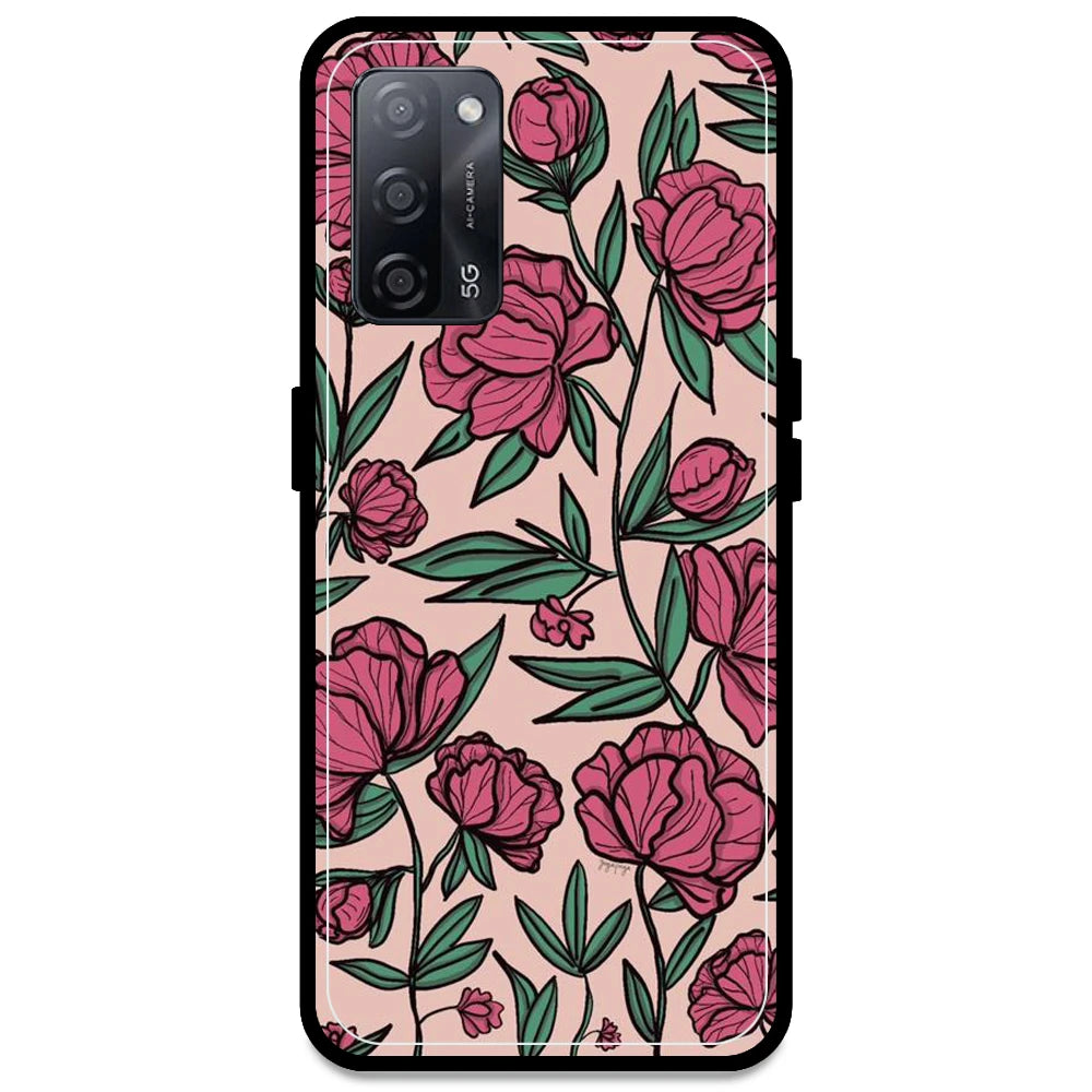 Pink Roses - Armor Case For Oppo Models Oppo A53s 5G