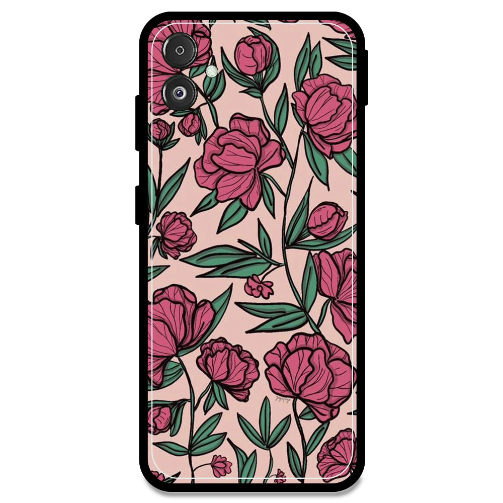 Pink Roses - Armor Case For Samsung Models Samsung F14 5G