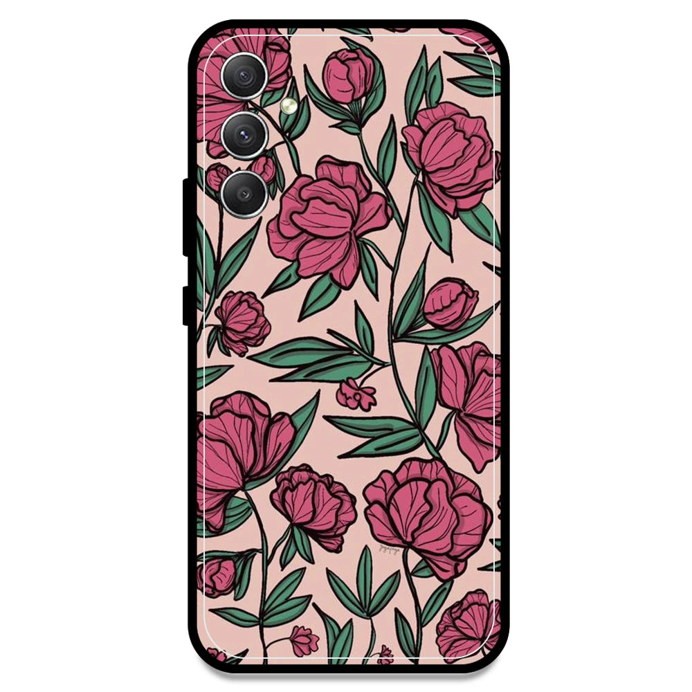 Pink Roses - Armor Case For Samsung Models Samsung A34 5G