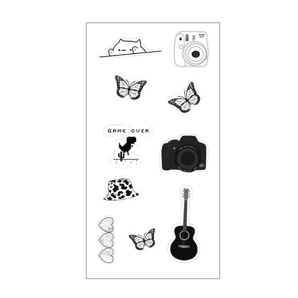 Black And White Themed Stickers