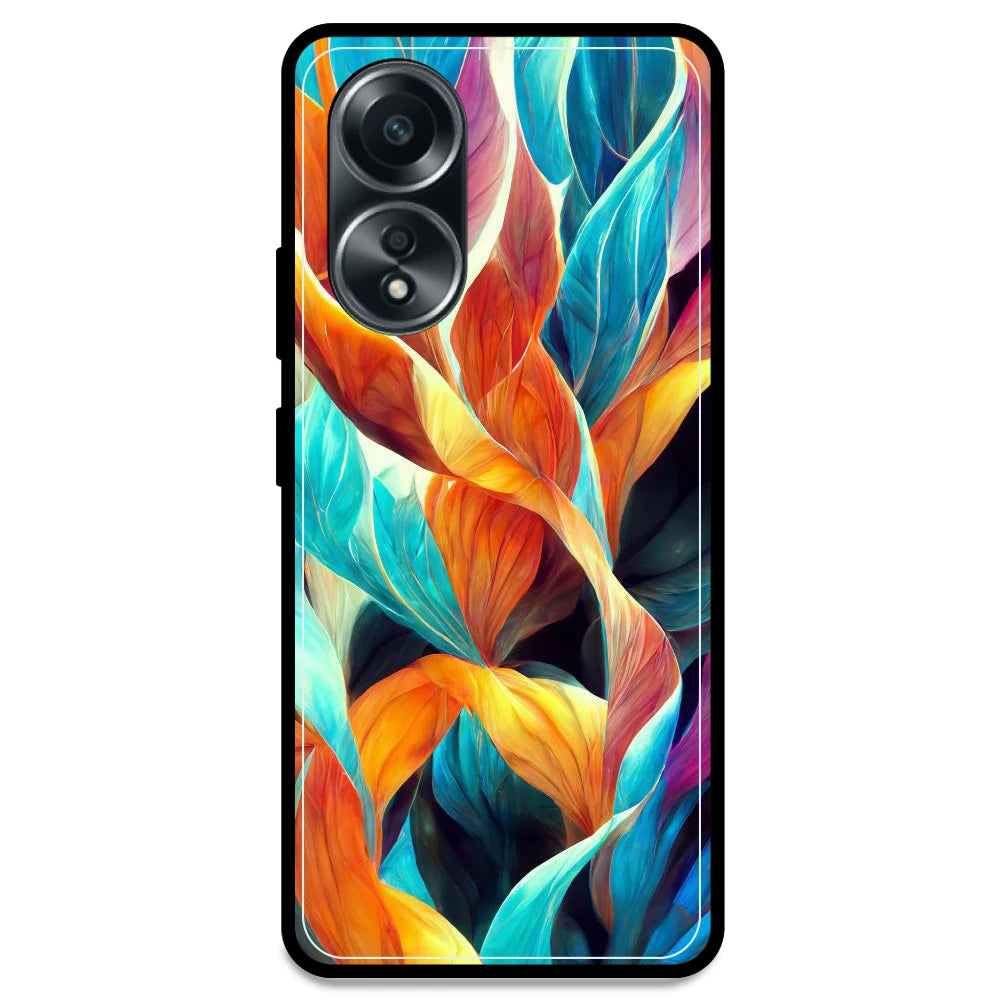 Leaves Abstract Art - Armor Case For Oppo Models Oppo A58