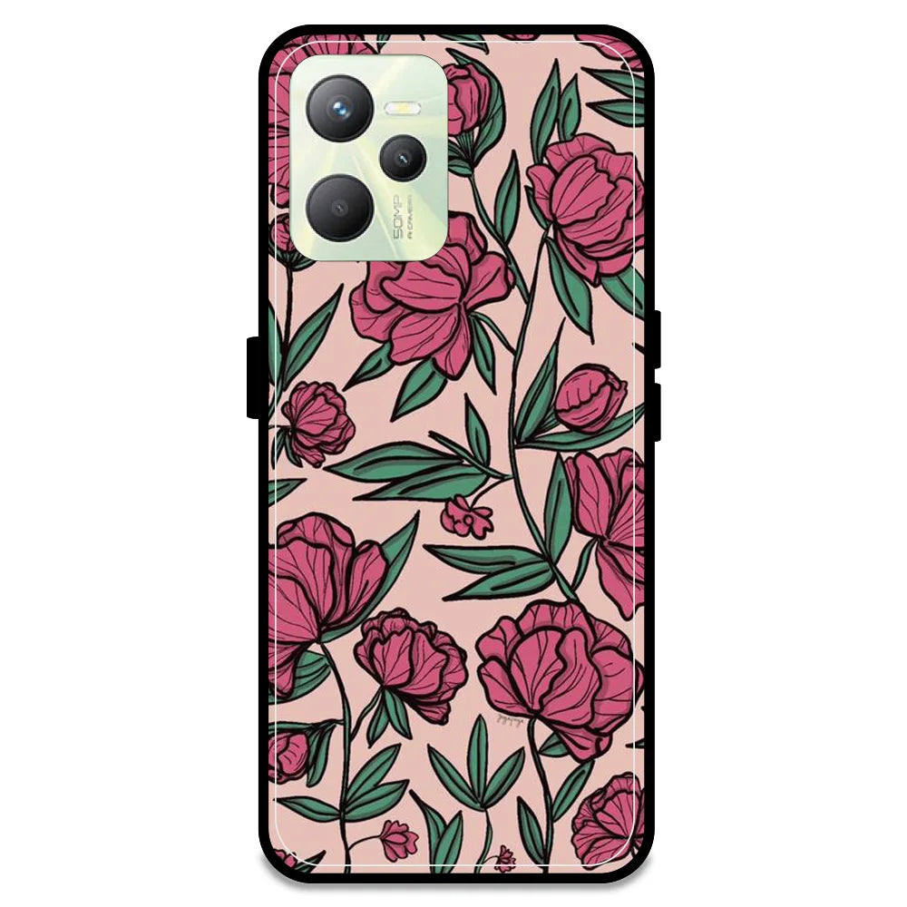 Pink Roses - Armor Case For Realme Models Realme C35