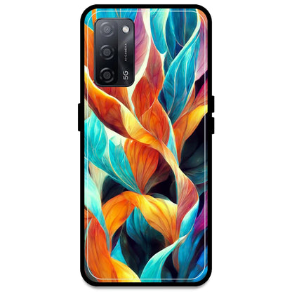 Leaves Abstract Art - Armor Case For Oppo Models Oppo A53s 5G