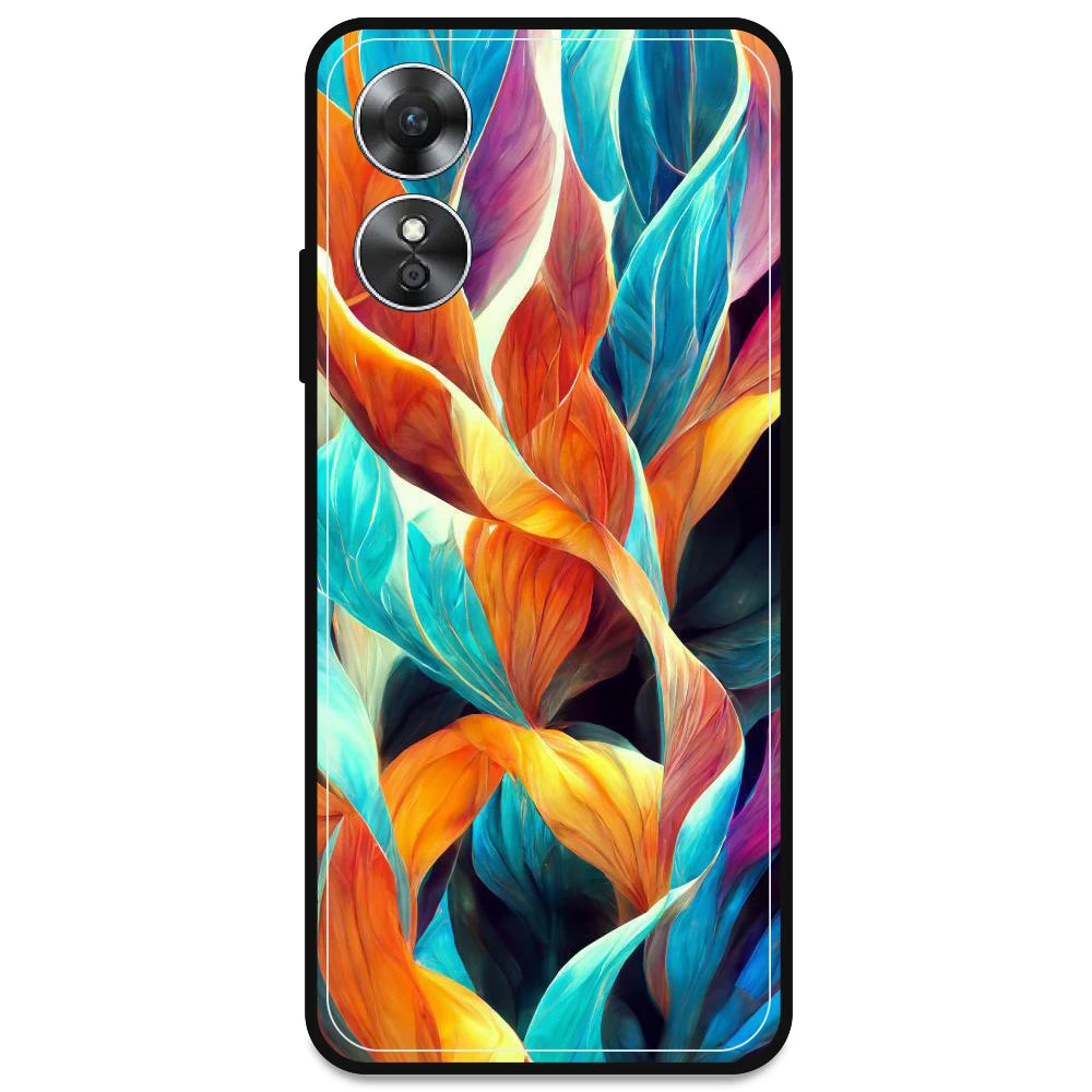 Leaves Abstract Art - Armor Case For Oppo Models Oppo A17