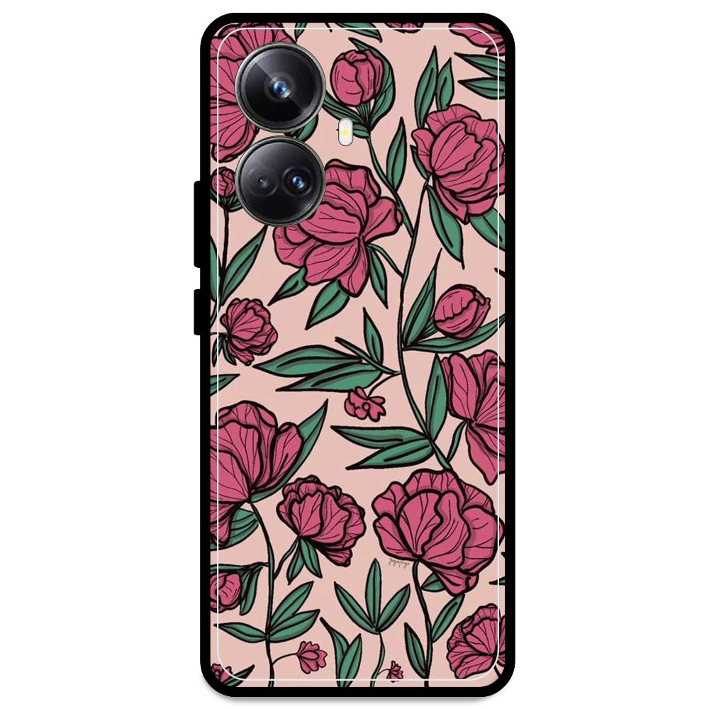 Pink Roses - Armor Case For Realme Models Realme 10 Pro Plus