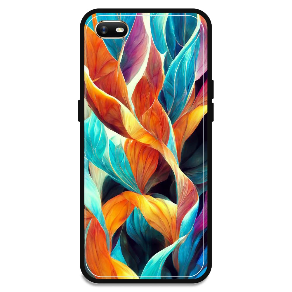 Leaves Abstract Art - Armor Case For Oppo Models Oppo A1K