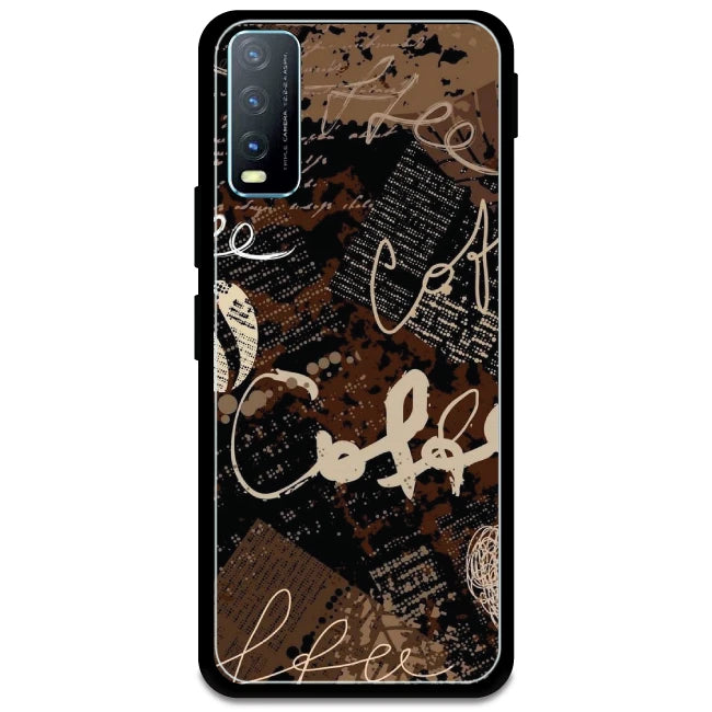 Coffee - Glossy Metal Silicone Case For Vivo Models