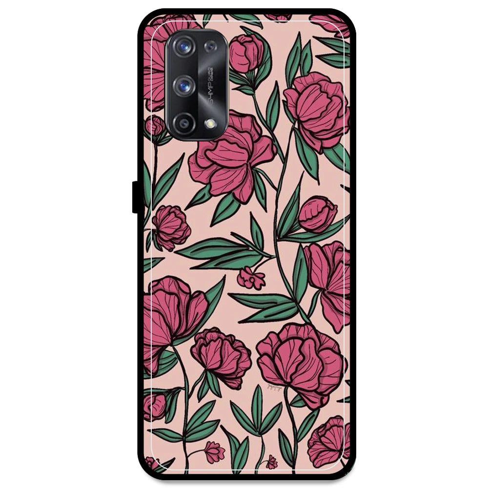 Pink Roses - Armor Case For Realme Models Realme X7 Pro