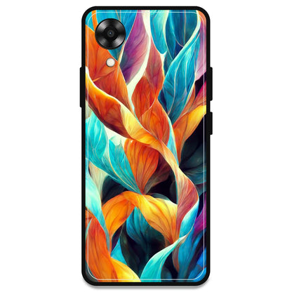 Leaves Abstract Art - Armor Case For Oppo Models Oppo A17K