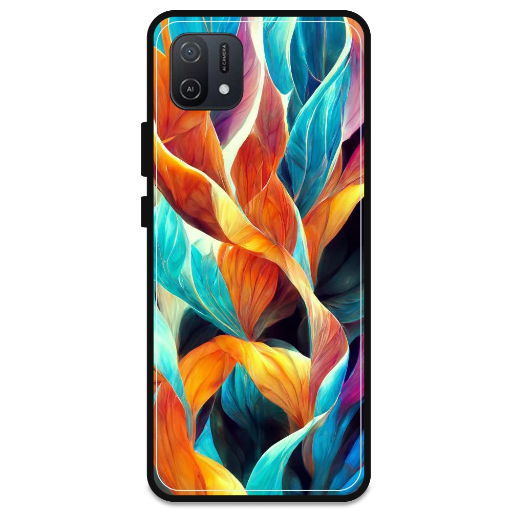 Leaves Abstract Art - Armor Case For Oppo Models Oppo A16K