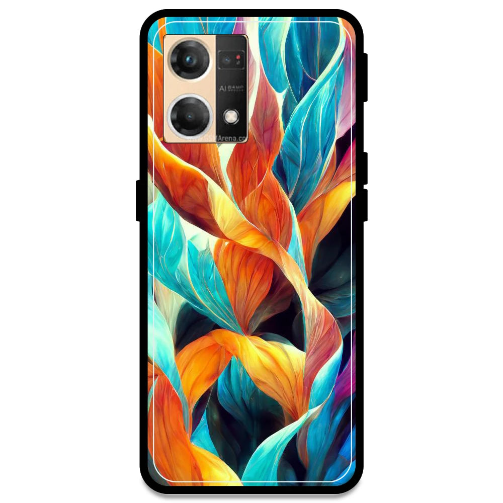 Leaves Abstract Art - Armor Case For Oppo Models Oppo F21 Pro 4G