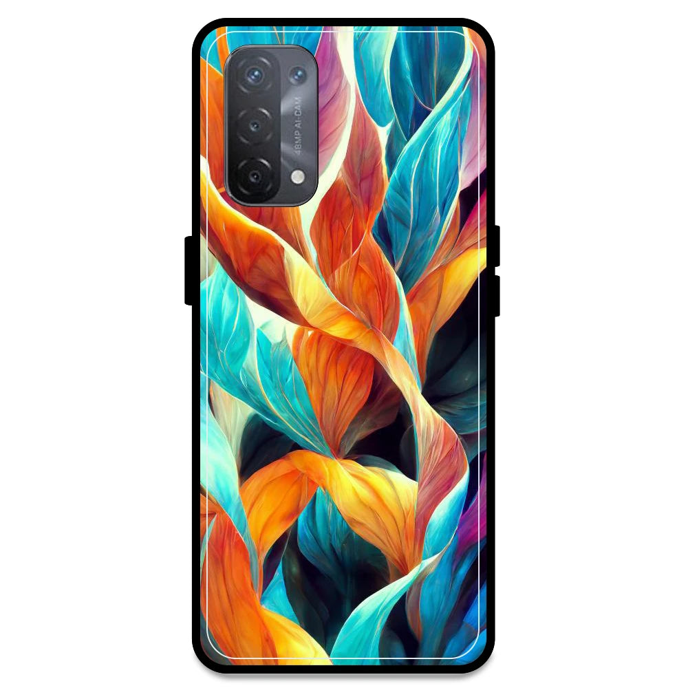 Leaves Abstract Art - Armor Case For Oppo Models Oppo A74 5G