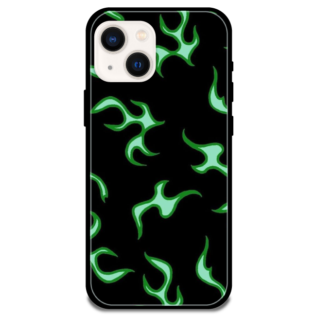 Green Flames -  Armor Case For Apple iPhone Models iphone 13