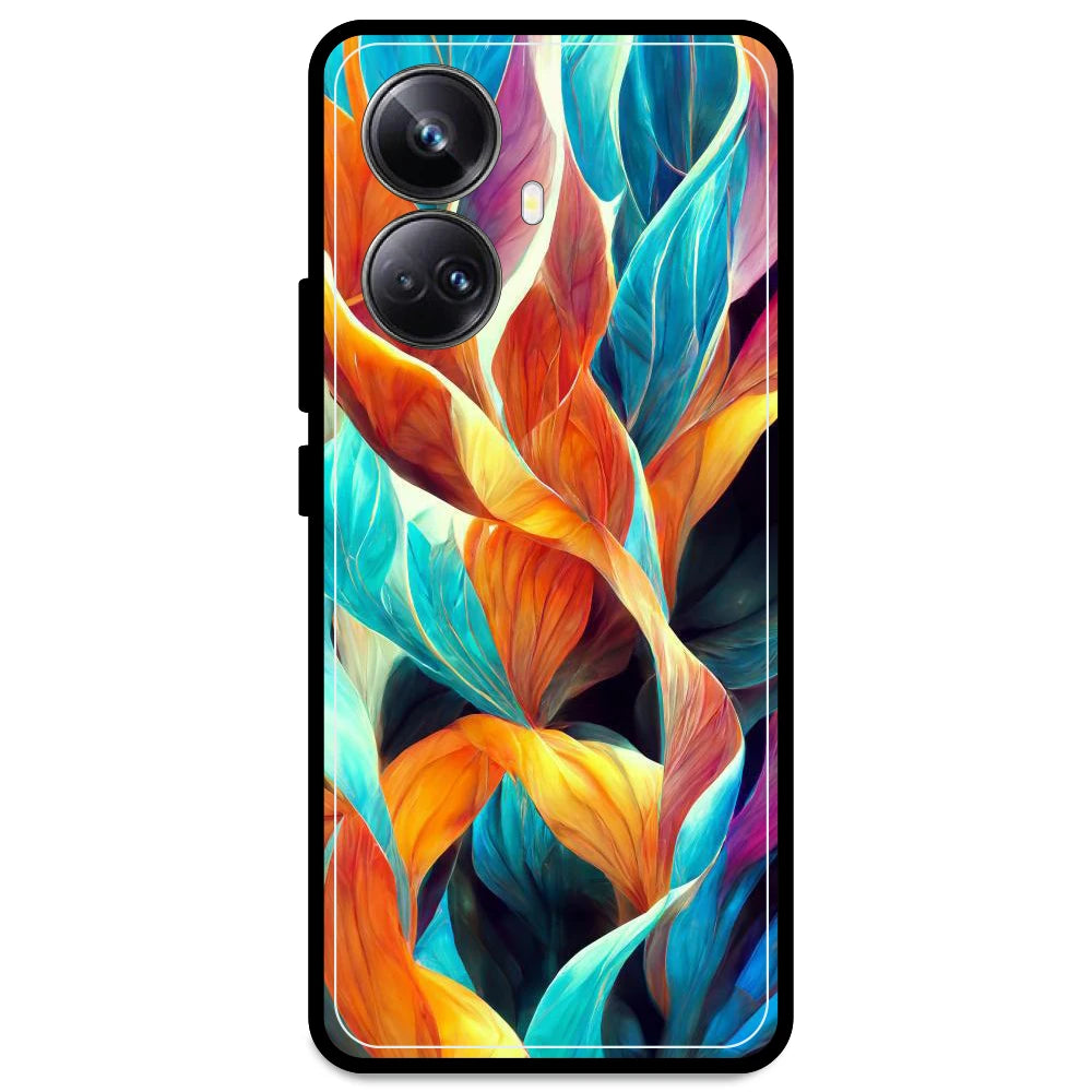 Leaves Abstract Art - Armor Case For Realme Models Realme 10 Pro Plus