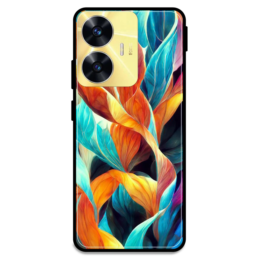 Leaves Abstract Art - Armor Case For Realme Models Realme C55