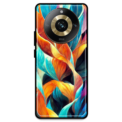 Leaves Abstract Art - Armor Case For Realme Models Realme 11 Pro 5G