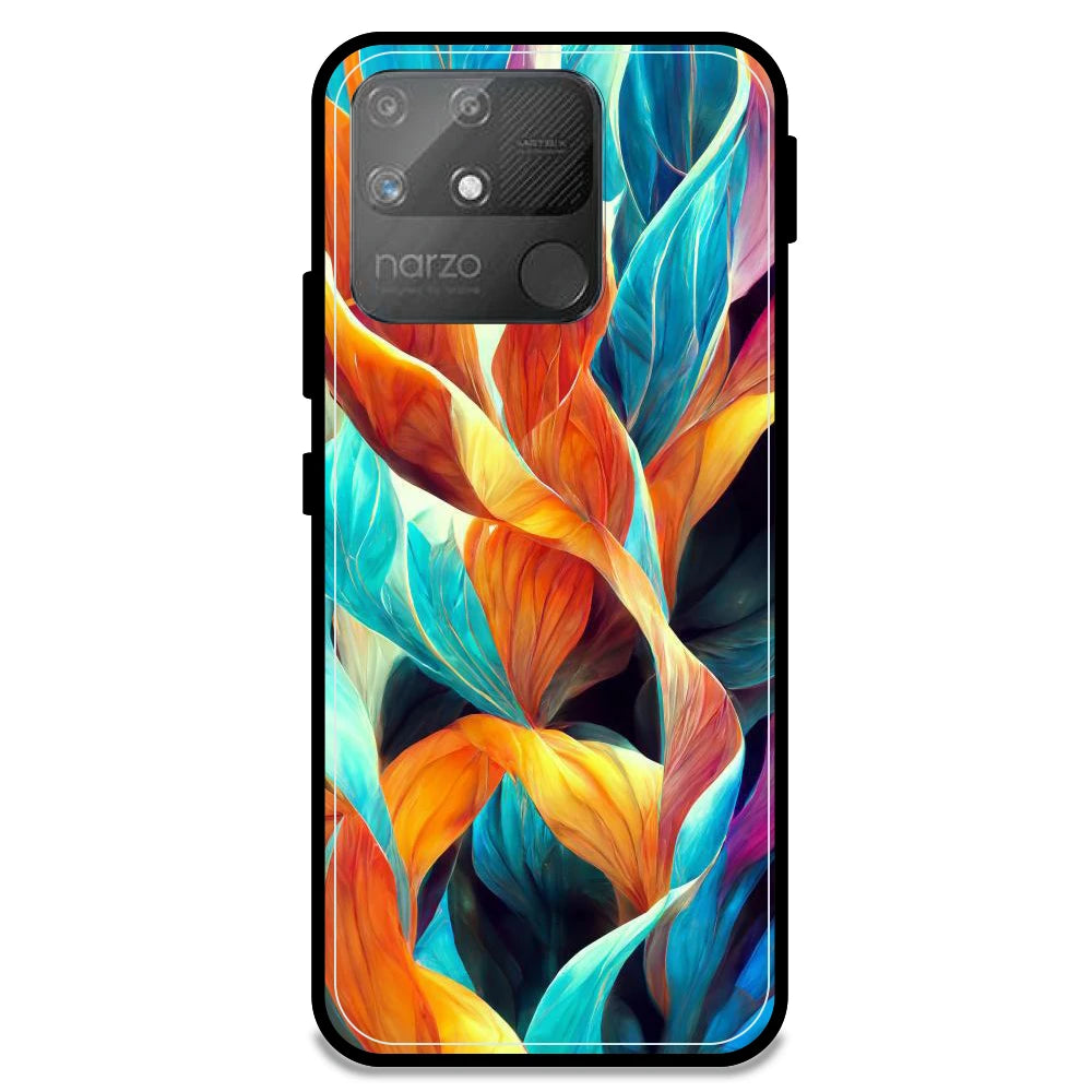 Leaves Abstract Art - Armor Case For Realme Models Realme Narzo 50A