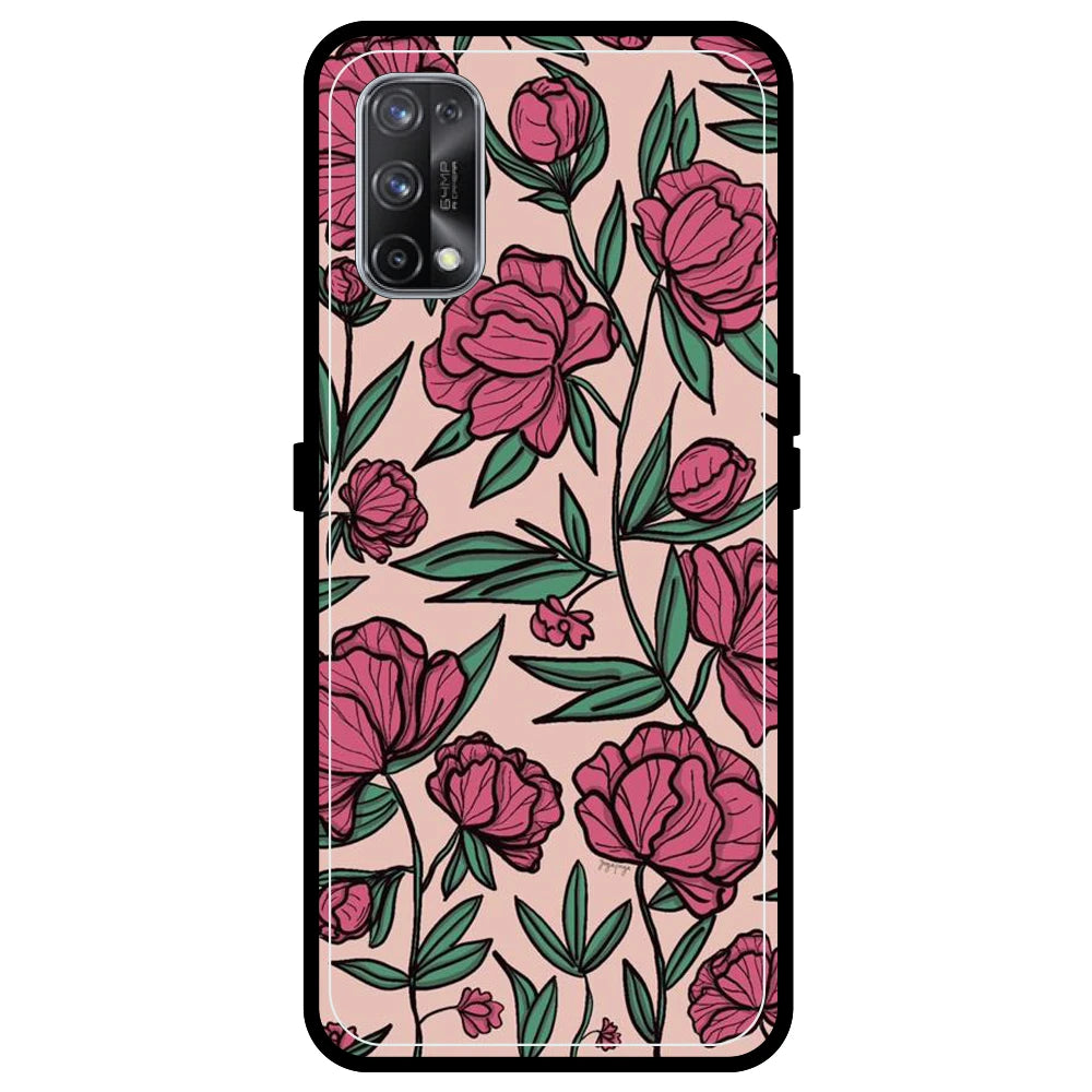 Pink Roses - Armor Case For Realme Models Realme X7