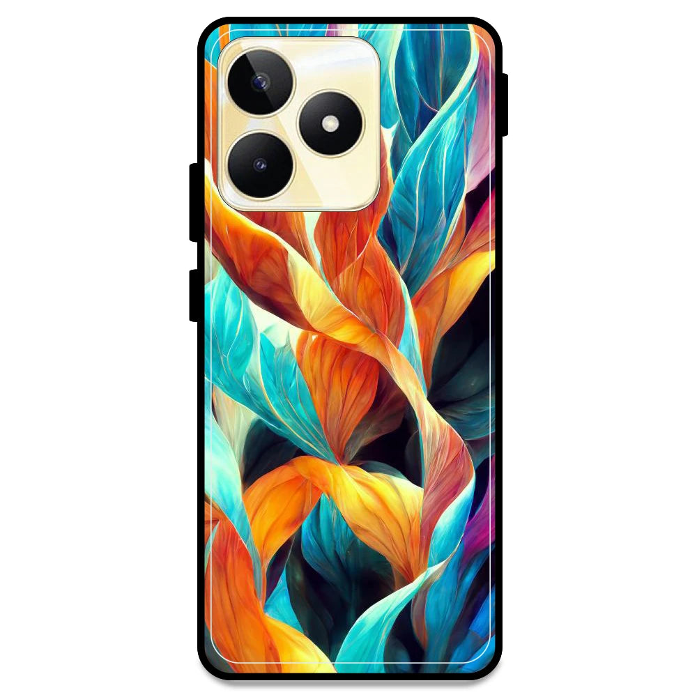 Leaves Abstract Art - Armor Case For Realme Models Realme Narzo N53