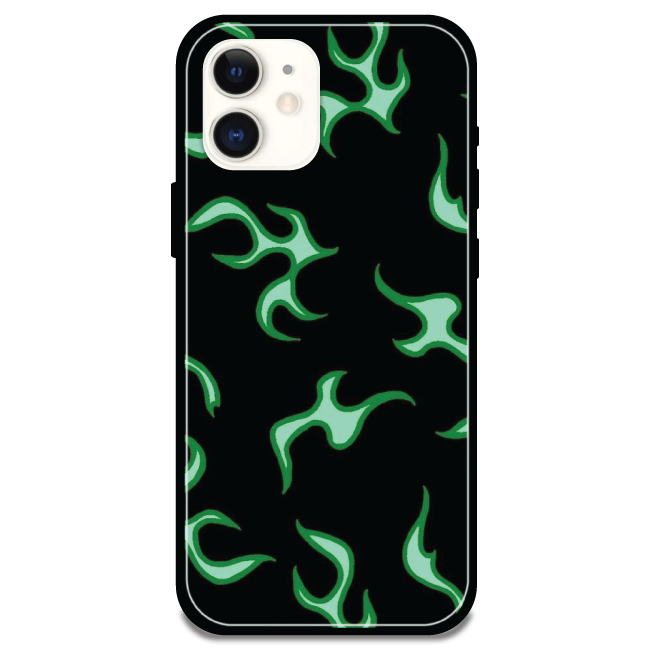 Green Flames -  Armor Case For Apple iPhone Models iphone 11