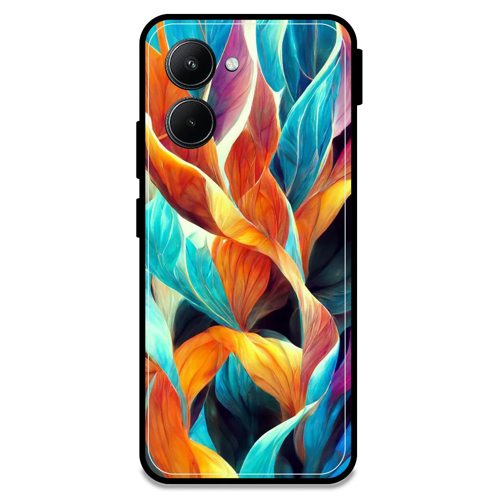 Leaves Abstract Art - Armor Case For Realme Models Realme C33