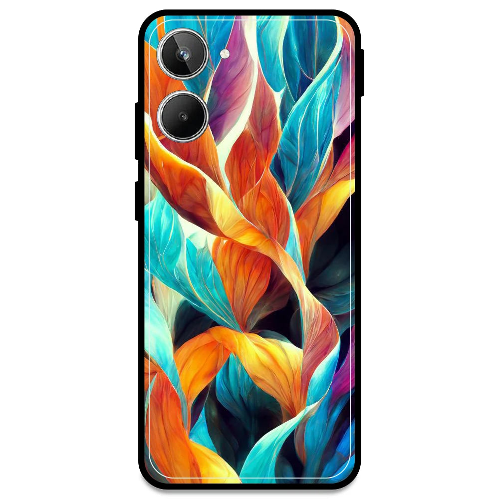 Leaves Abstract Art - Armor Case For Realme Models Realme 10 4G