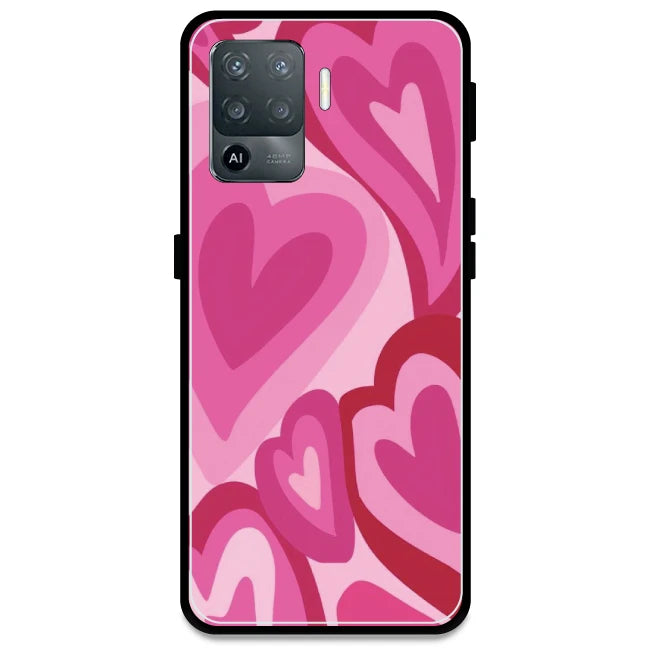 Pink Mini Hearts - Armor Case For Oppo Models Oppo F19 Pro