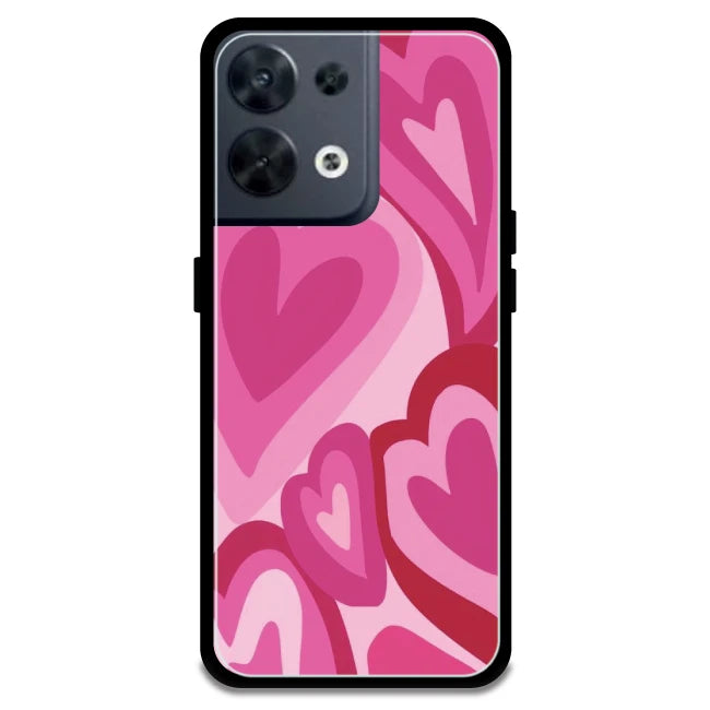 Pink Mini Hearts - Armor Case For Oppo Models Oppo Reno 8 5G
