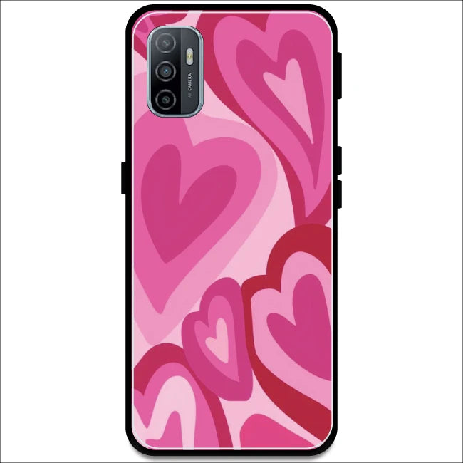 Pink Mini Hearts - Armor Case For Oppo Models Oppo A53 2020