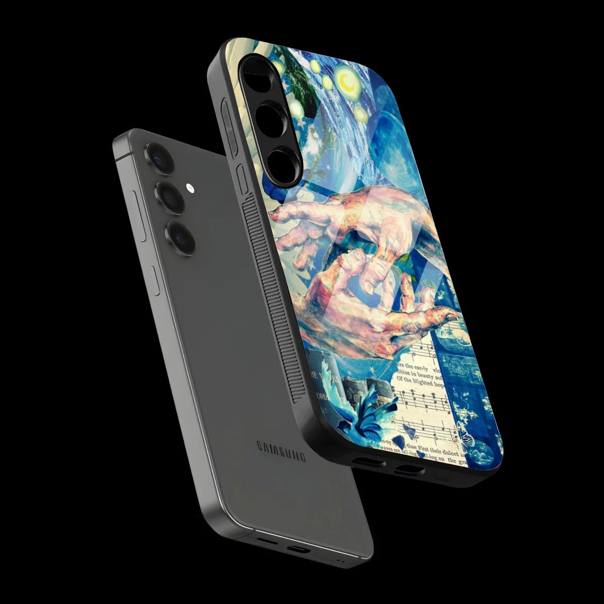 Cosmic Touch - Glass Case For Samsung Galaxy Infographic