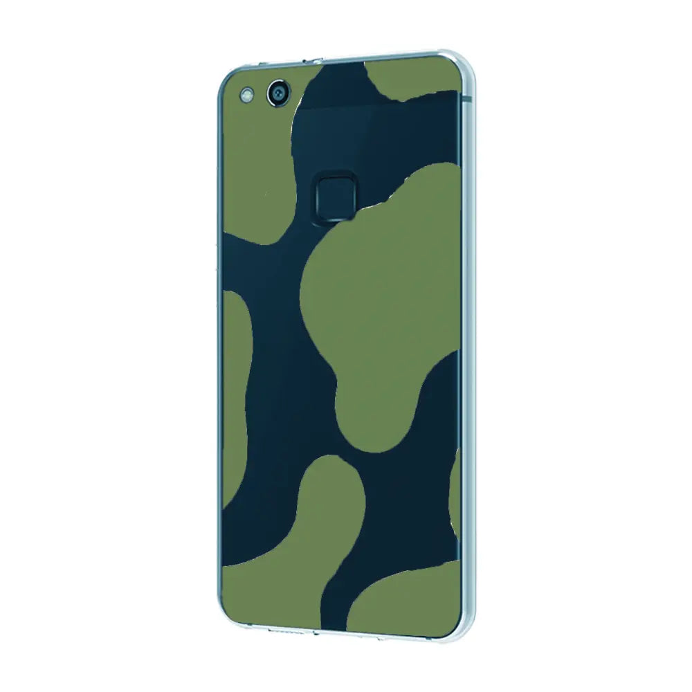 Olive Green Cow Print - Clear Printed Silicone Case For Apple iPhone Models infographic