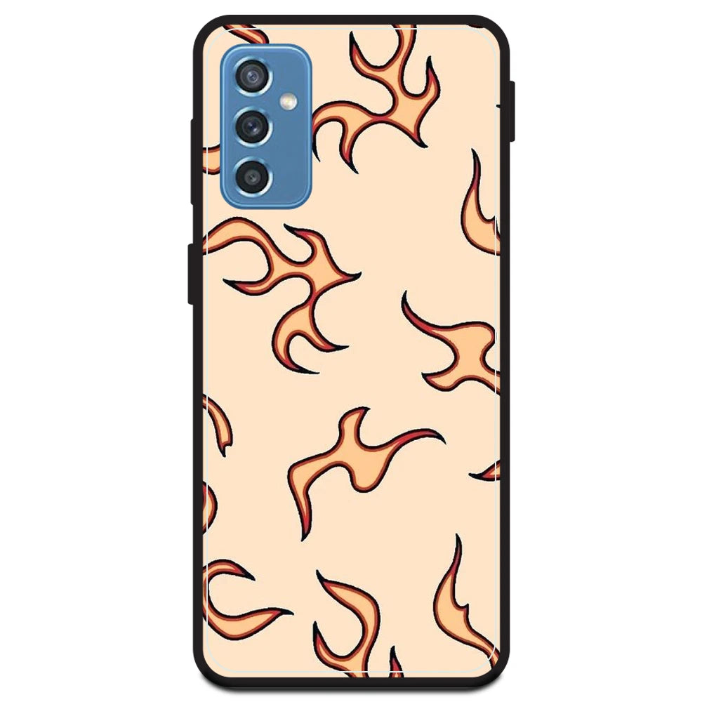 Yellow Flames - Armor Case For Samsung Models Samsung Galaxy M52