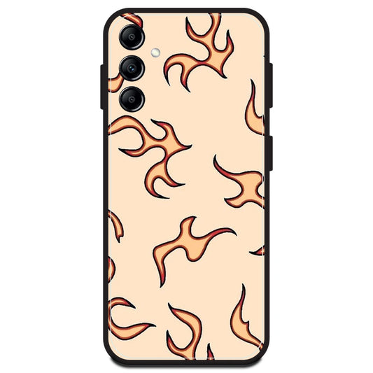 Yellow Flames - Armor Case For Samsung Models Samsung A14 5G