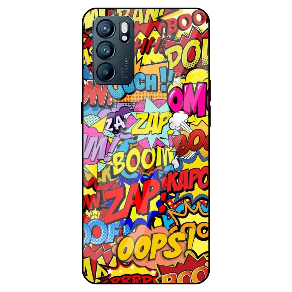 Comic Pop Art - Glass Case For Oppo Models