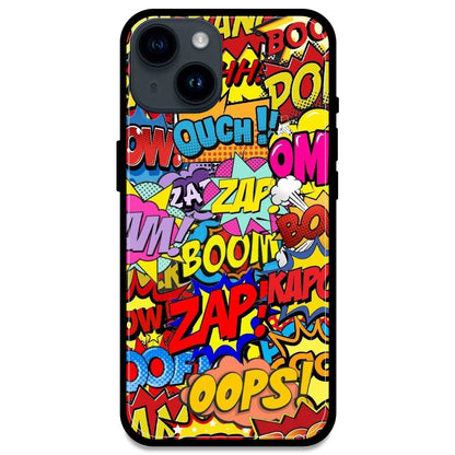 Comic Pop Art - Glossy Metal Silicone Case For Apple iPhone Models- Apple iPhone 14