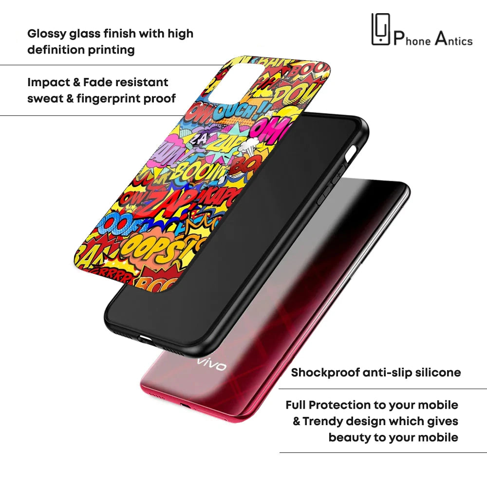 Comic Pop Art - Glass Case For Vivo Models infographic