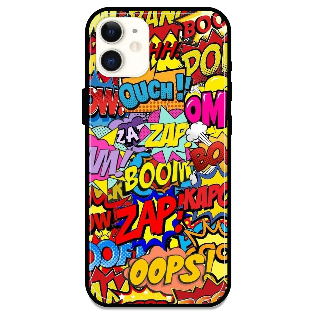 Comic Pop Art - Glossy Metal Silicone Case For Apple iPhone Models- Apple iPhone 11