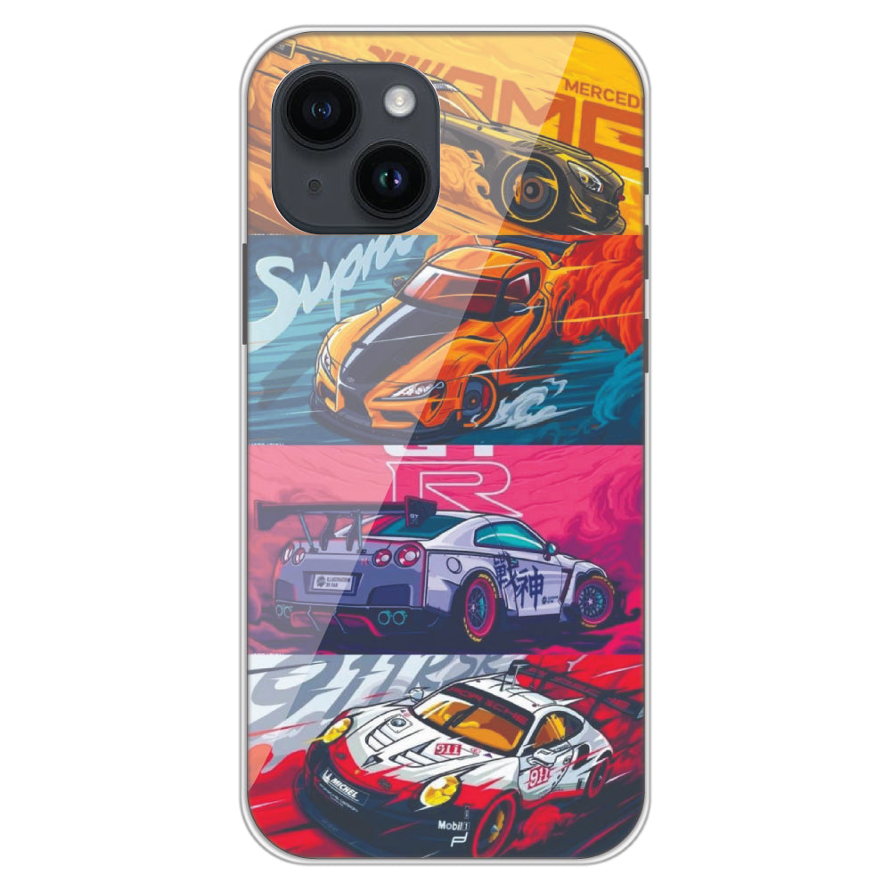 Sports Cars - Clear Printed Case For iPhone Models iphone 14