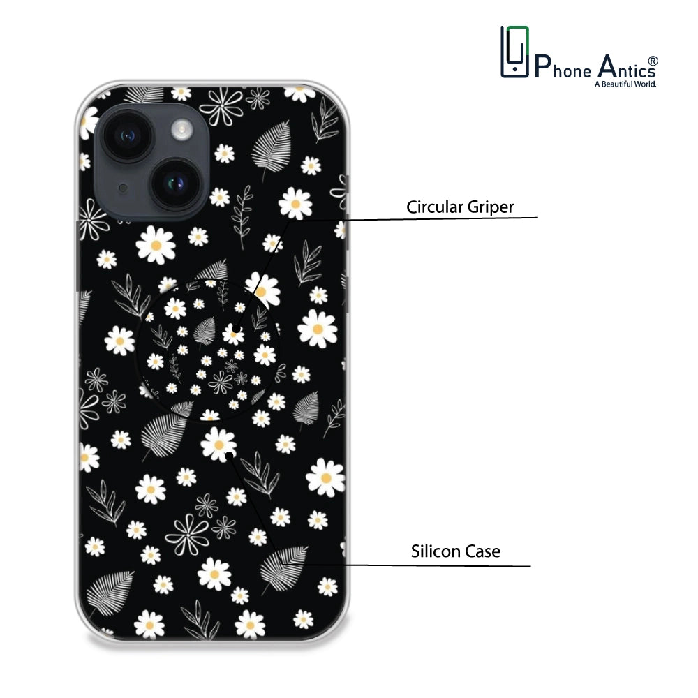 Daisies - Silicone Grip Case For Apple iPhone Models iPhone 13 infographic